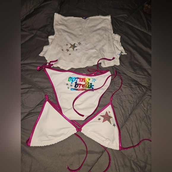 VICTORIA SECRET BIKINI & TEE SET - Picture 2 of 2